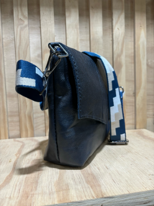 Picture of Side Bag With Flap Closure (Navy Blue)
