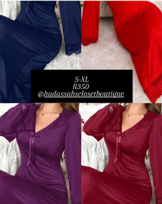 Picture of Long sleeve pajama dress